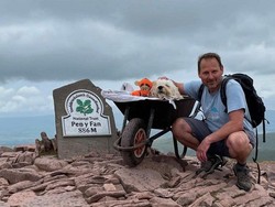 Mengharukan, Pendaki Bawa Anjingnya Naik Gunung Favorit Sebelum Mati