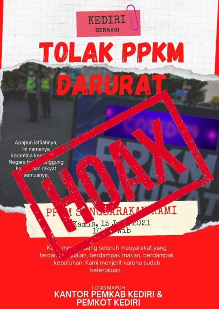 penolakan ppkm darurat di kediri
