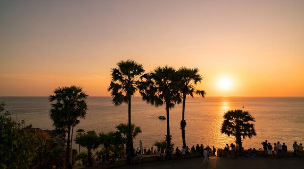 Laem promthep cape,beautiful scenery andaman sea in phuket thailand Beautiful travel background and website design