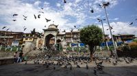Memberi Makan Ratusan Merpati di Masjid Muslim Kashmir