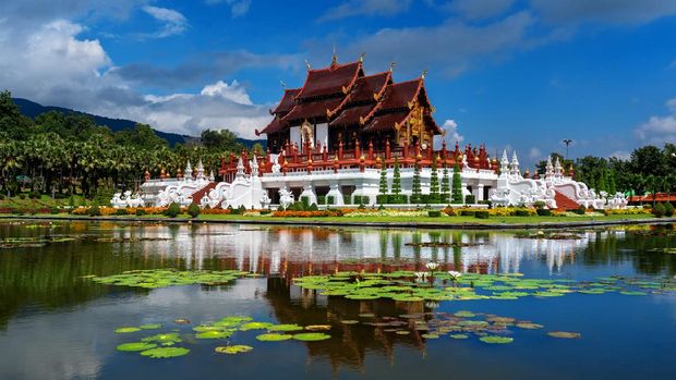Royal Flora Ratchaphruek, Thailand Ho kham luang northern thai style in Royal Flora ratchaphruek in Chiang Mai,Thailand.