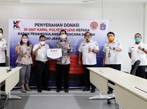 PT Kemenangan Serahkan Donasi 20 Unit Kapal PE ke BPBD DKI Jakarta