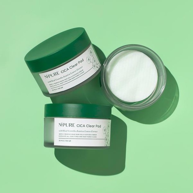 Exfoliating pad untuk angkat sel kulit mati