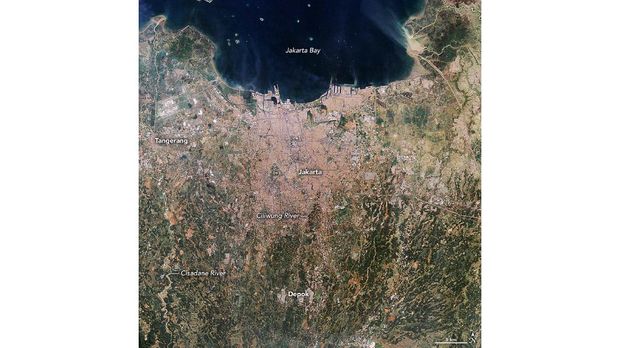 foto jakarta dari satelit NASA