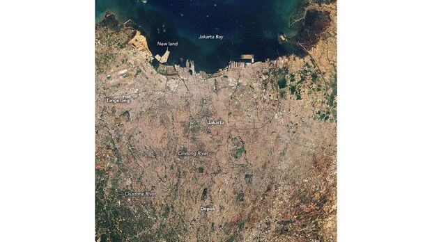foto jakarta dari satelit NASA