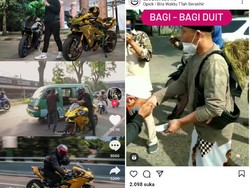 Heboh Aksi YouTuber Doni Salamanan Bagi-bagi Duit di Bandung