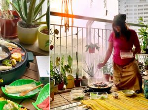 Gabut Saat Lockdown, Wanita Ini Sulap Balkonnya Jadi Restoran Hot Pot