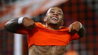 Depay diumumkan sebagai pemain Barcelona pada bulan lalu saat memperkuat Timnas Belanda di Euro 2020. Foto: (Getty Images,/Dean Mouhtaropoulos)