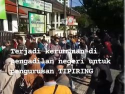 Viral Kerumunan Warga di PN Bandung Urus Tipiring PPKM Darurat