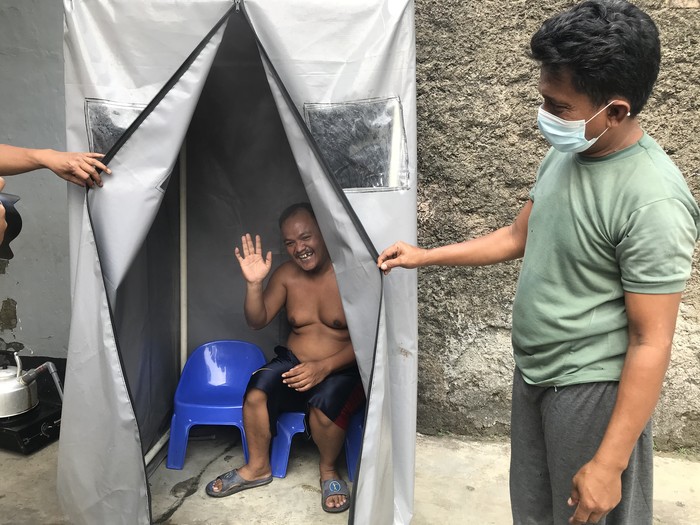 Bilik sauna viral untuk tingkatkan imun lawan Corona (Nur Aziza-detikcom)