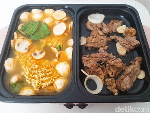 Masak BBQ dan Hot Pot Pakai Pan 2 in 1 Seharga Rp 125 Ribu, Worth It? Masak BBQ dan Hot Pot Pakai Pan 2 in 1 Seharga Rp 125 Ribu, Worth It?