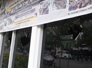 OTK Lempar Batu ke Pos Satpol PP Makassar, Polisi Olah TKP