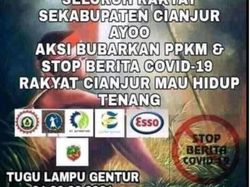 Viral Poster Aksi Bubarkan PPKM di Cianjur, Polisi Turun Tangan