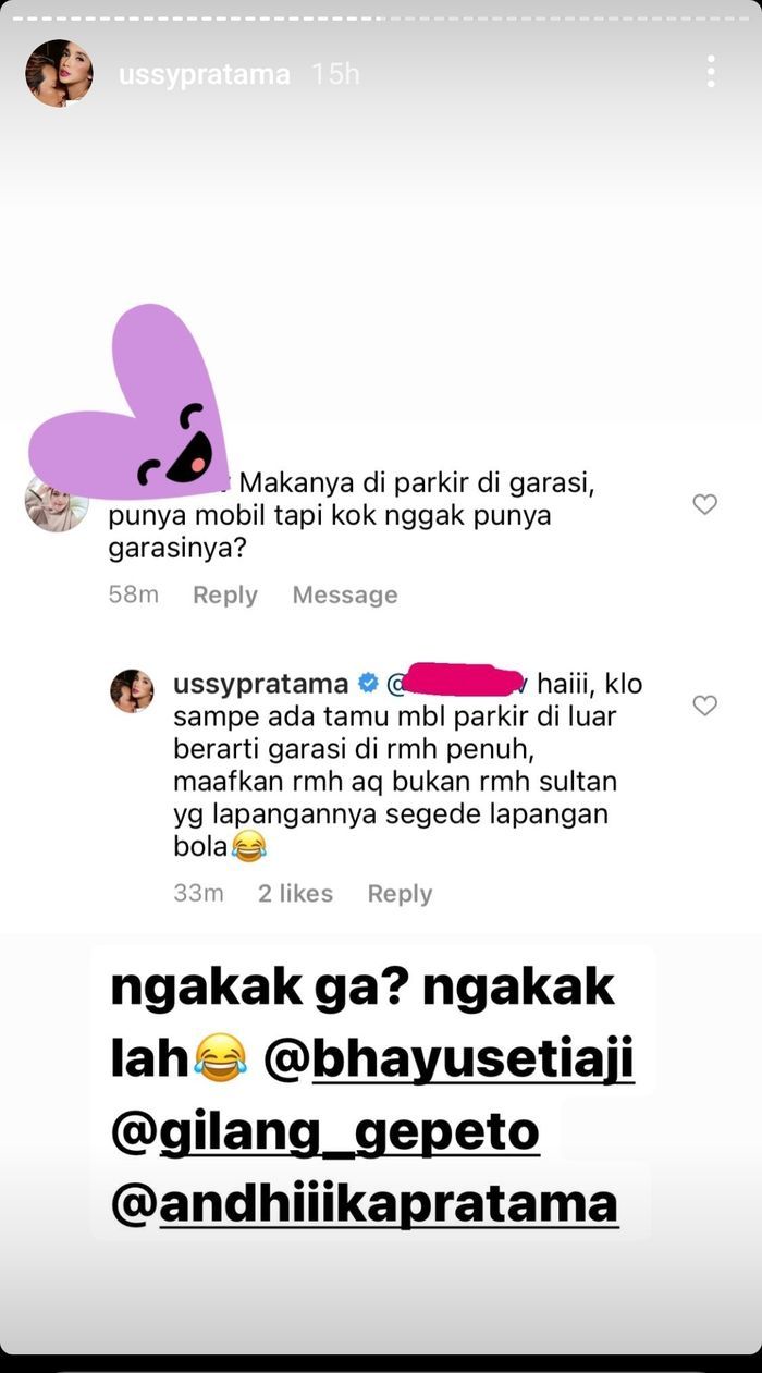 Instagram Stories Ussy Sulistiawaty