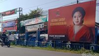 Baliho Tokoh Partai Mejeng di Klaten saat PPKM Darurat