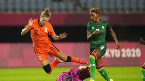 Melihat Aksi Vivianne Miedema Bobol Gawang Zambia