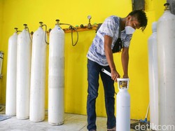 Sempat Meroket, Harga Tabung Oksigen Mulai Turun ke Rp 1,5 juta