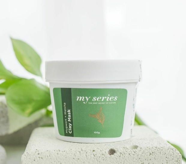 Masker mugwort lokal dari myseries/ Foto: Instagram/myseries.official Masker mugwort lokal yang sudah BPOM