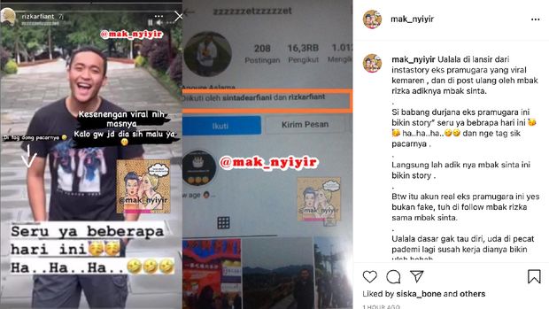 Unggahan yang diduga milik Anoure eks pramugara Lion Air.