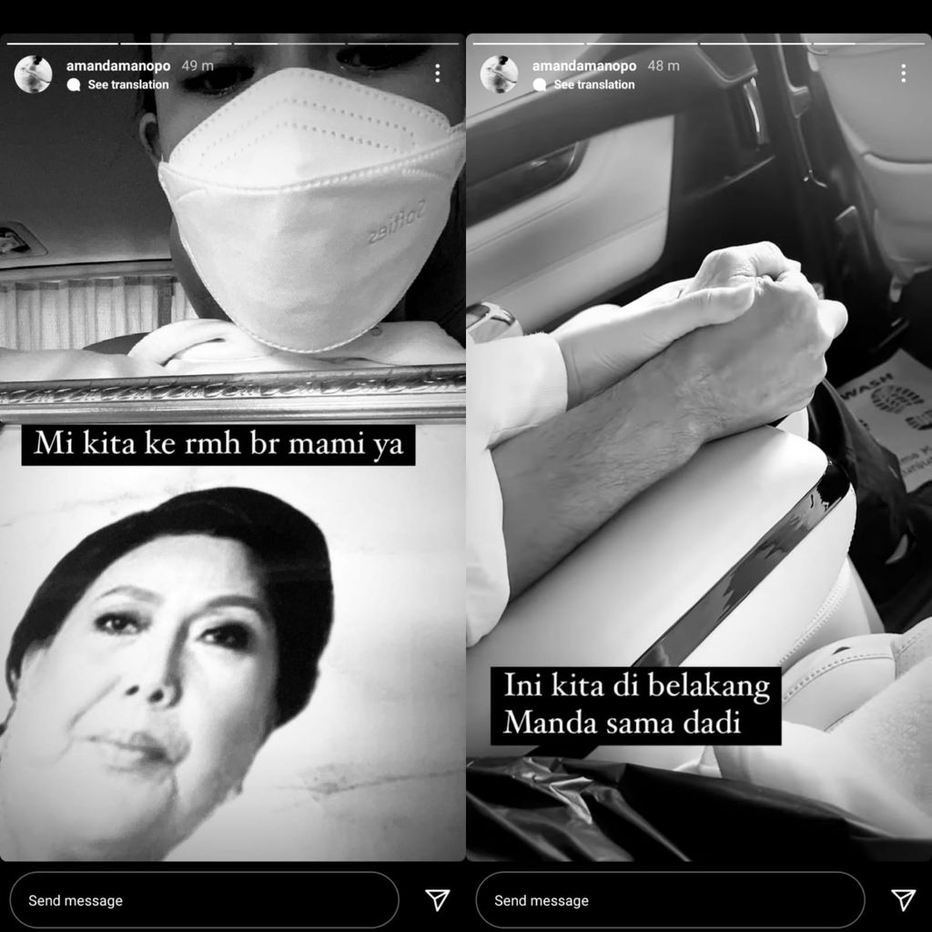 Amanda Manopo menangis antar ibunda ke peristirahatan terakhir