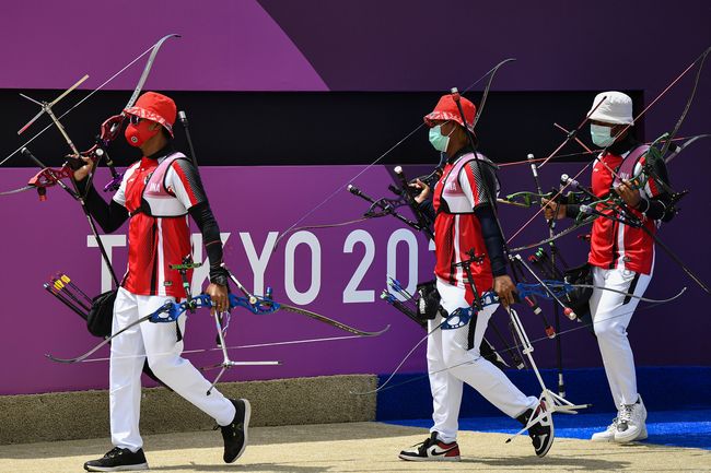 Dikalahkan Inggris, Tim Panahan Beregu Putra RI Gagal Rebut Medali