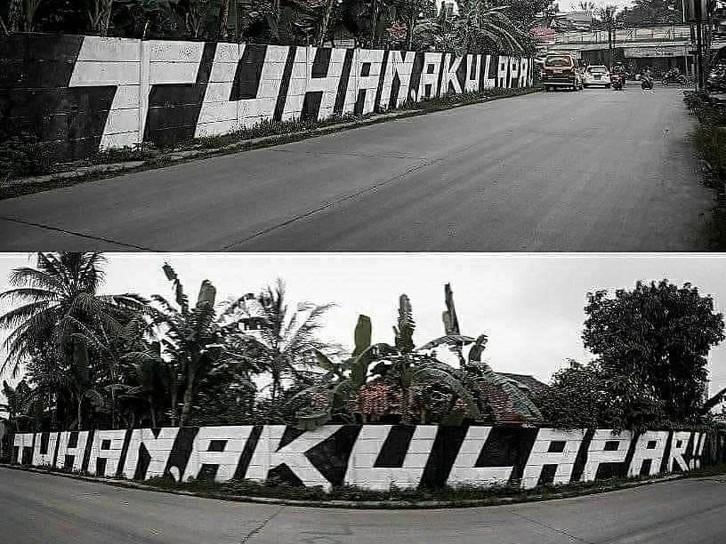 Viral Grafiti Tuhan Aku Lapar di Tangerang Dihapus, Ini Kata Polisi Viral Grafiti Tuhan Aku Lapar di Tangerang Dihapus, Ini Kata Polisi