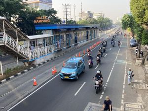 Tak Ada Antrean Cek STRP di Pos PPKM Level 4 Mampang Jaksel Pagi Ini