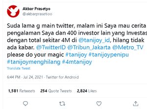 Uang Investor Startup Tanijoy Diduga Ditilep Rp 4 M, Viral di Twitter