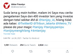 Uang Investor Startup Tanijoy Diduga Ditilep Rp 4 M, Viral di Twitter