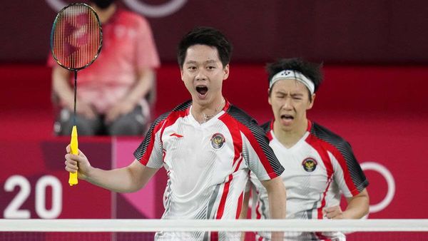 Luapan Ekpresi Kevin/Marcus Usai Memastikan ke Perempatfinal Olimpiade Tokyo