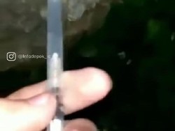 Viral Sampah Jarum Suntik Berceceran di Tempat Sampah di Dekat SMK di Depok