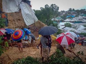 Longsor Terjang Pengungsian Warga Rohingya di Bangladesh, 6 Orang Tewas