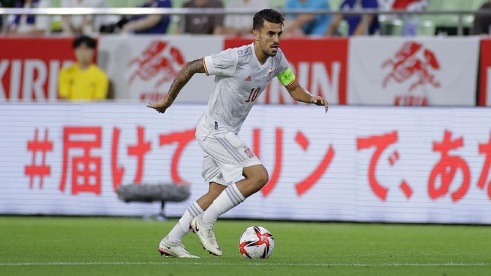 KOBE, JAPAN - JULY 17: Dani Ceballos of Spain in action during the U-24 international friendly match between Japan and Spain at the Noevir Stadium Kobe on July 17, 2021 in kobe, Hyogo, Japan. (Photo by Koki Nagahama/Getty Images)
