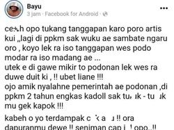 Kades di Trenggalek Digeruduk Pekerja Seni Gegara Posting-an yang Menghina