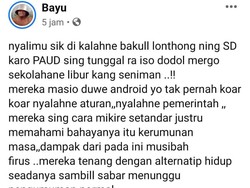 Ini Unggahan Kades Trenggalek soal Posting-an Hina Pekerja Seni Saat PPKM