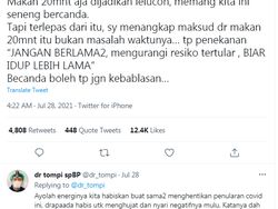 Aturan Makan 20 Menit Dijadikan Lelucon, dr Tompi Beri Komentar