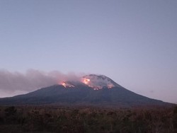 Gunung Ile Lewotolok Erupsi, Lontaran Lava Pijar Picu Karhutla