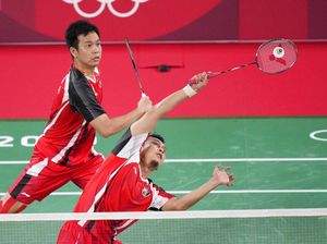 Aksi-aksi Ahsan/Hendra Lolos ke Semifinal Olimpiade