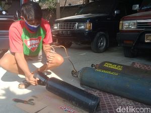 Bermodal Tabung Pinjaman, Pokja di Klaten Antar Oksigen ke Warga Isoman