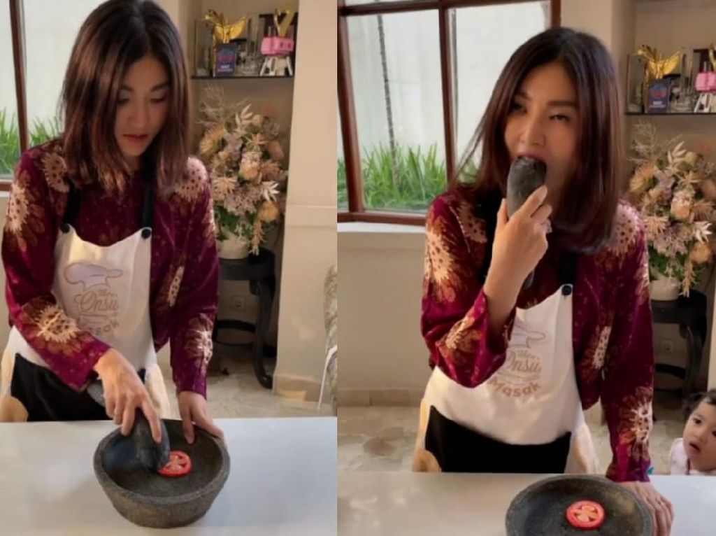 Bikin Kaget! Sarwendah Bukannya Ngulek Sambal Malah Makan Ulekan Bikin Kaget! Sarwendah Bukannya Ngulek Sambal Malah Makan Ulekan