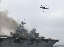 Kebakaran Hebat di Kapal Perang AS, Kru Didakwa jadi Pemicu