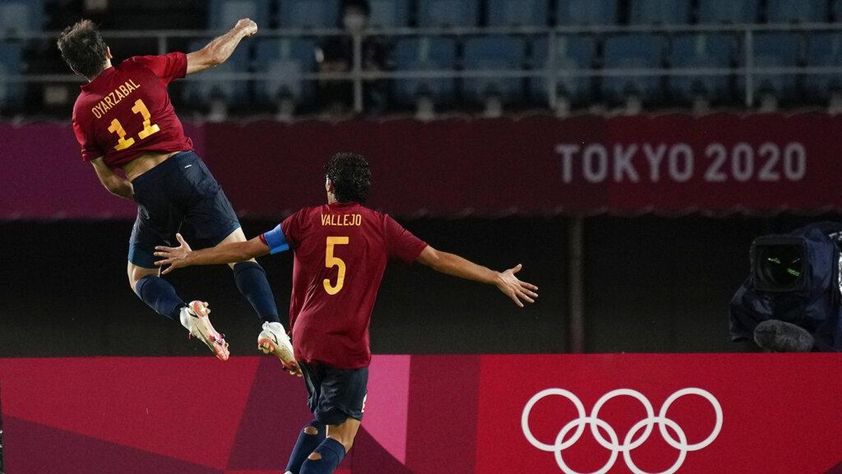 Semifinal sepakbola putra Olimpiade Tokyo 2020 (AP/Andre Penner)