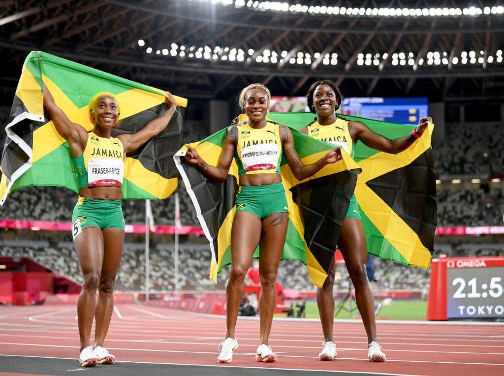 Olimpiade Tokyo 2020: Jamaika Sapu Bersih Medali Lari 100 Meter Putri!