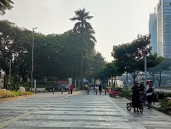 PPKM Level 4, Jalan Sudirman Sepi Pesepeda-Warga Pagi Ini