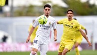 Miguel Gutierrez, bek kiri berusia 20 tahun ini adlaah jebolan akademi Madrid. Pelatih Carlo Ancelotti menyiapkan pemain asli Spanyol ini untuk jadi bek sayap top (Getty Images/Denis Doyle)