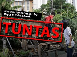 Before-After Jembatan Bambu Reyot di Kebon Jeruk Jadi Beton