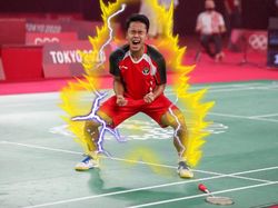 Ragam Pose Anthony Ginting Jadi Super Saiyan Hingga Pikachu