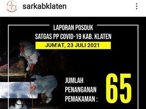 Akun IG SAR Klaten Tak Lagi Upload Data Pemakaman COVID, Ada Apa?