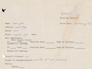 Wujud Surat Lamaran Kerja Steve Jobs yang Laku Hampir Rp 5 Miliar