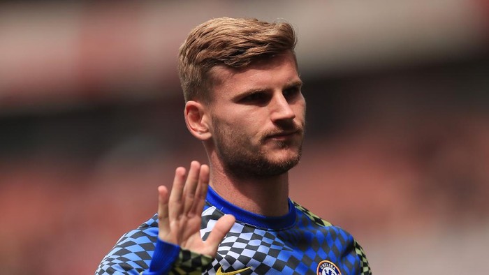 LONDON, ENGLAND - AUGUST 01: Timo Werner of Chelsea during the Pre Season Friendly between Arsenal and Chelsea at Emirates Stadium on August 1, 2021 in London, England. (Photo by Marc Atkins/Getty Images)